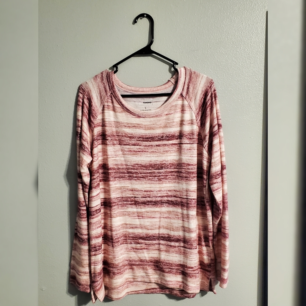 Pink Striped Sweater